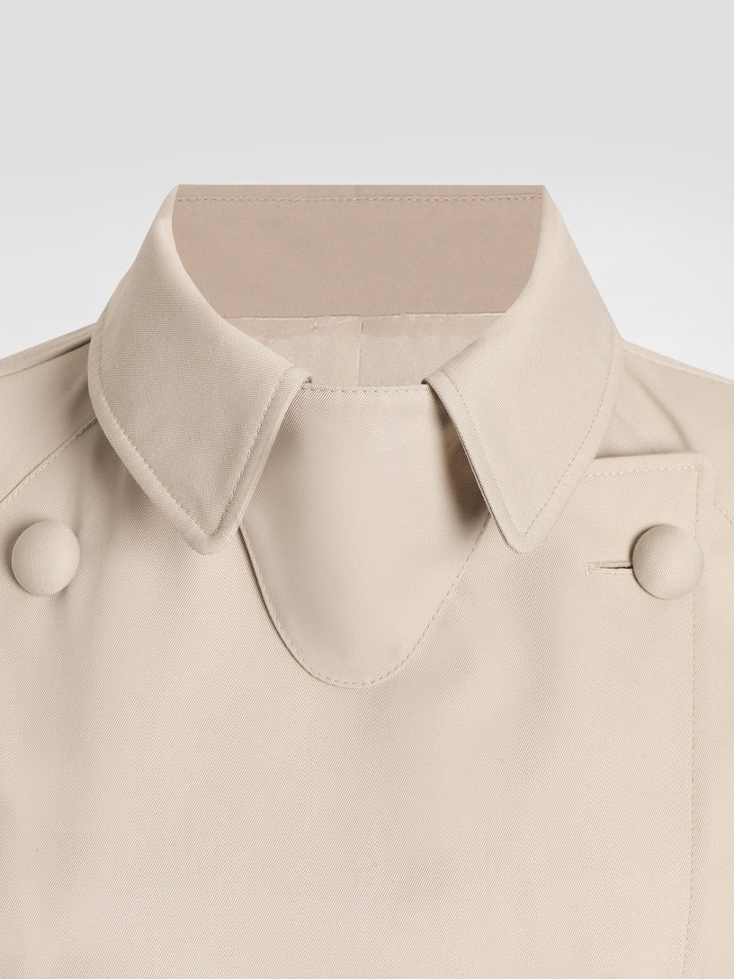Cotton drill trench coat