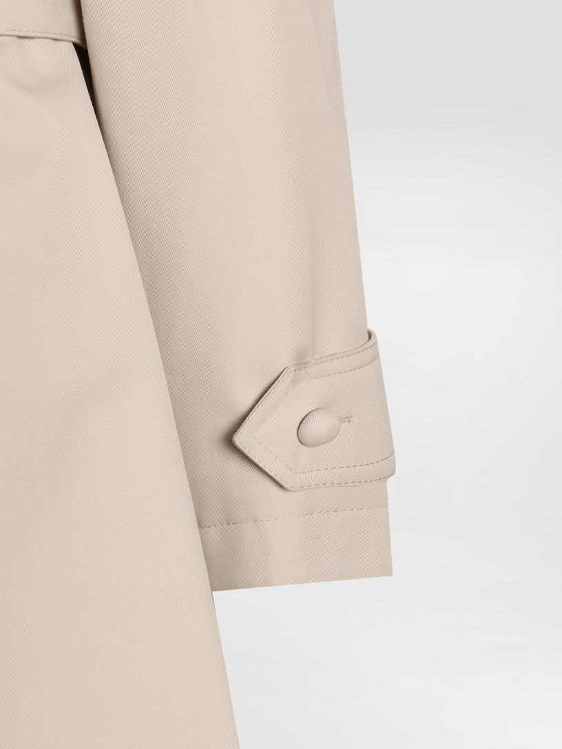 Cotton drill trench coat