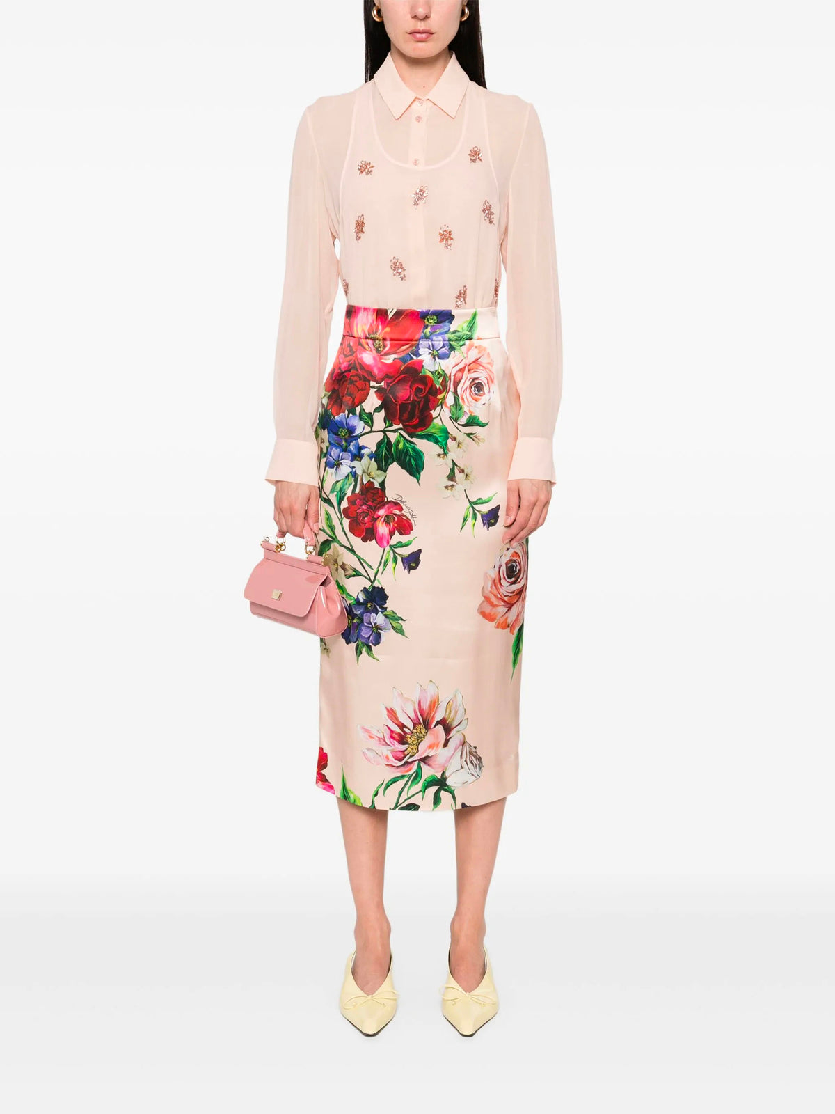 Floral-print skirt