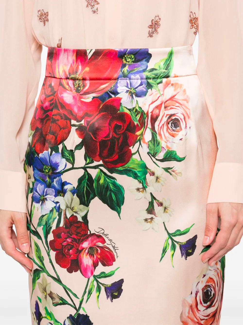 Floral-print skirt