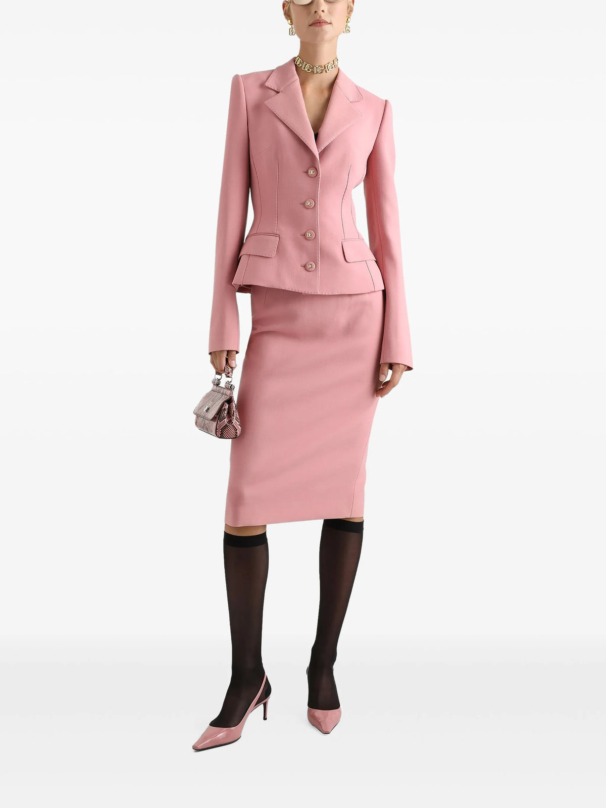 Pencil skirt with DG logo