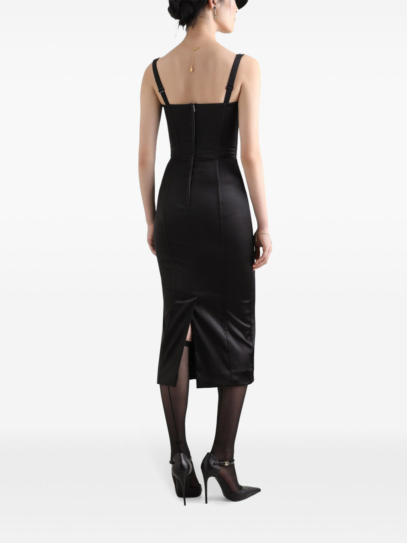 Corset dress with bra detail