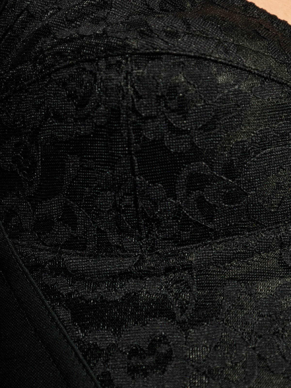 Corset bustier in jacquard sheath and lace
