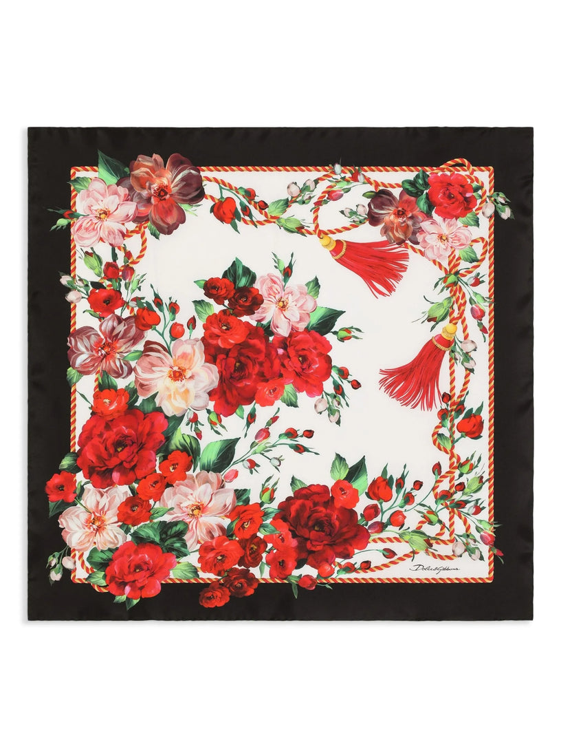 Scarf with floral print