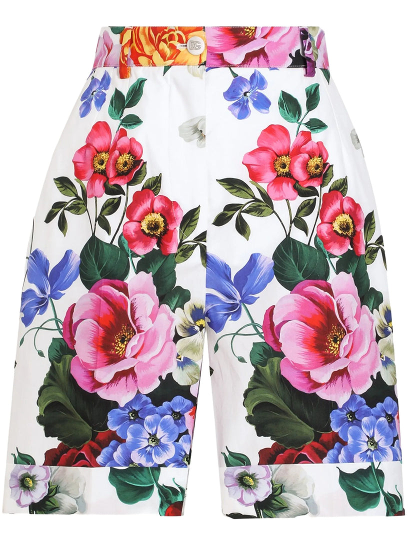 Shorts with floral pattern