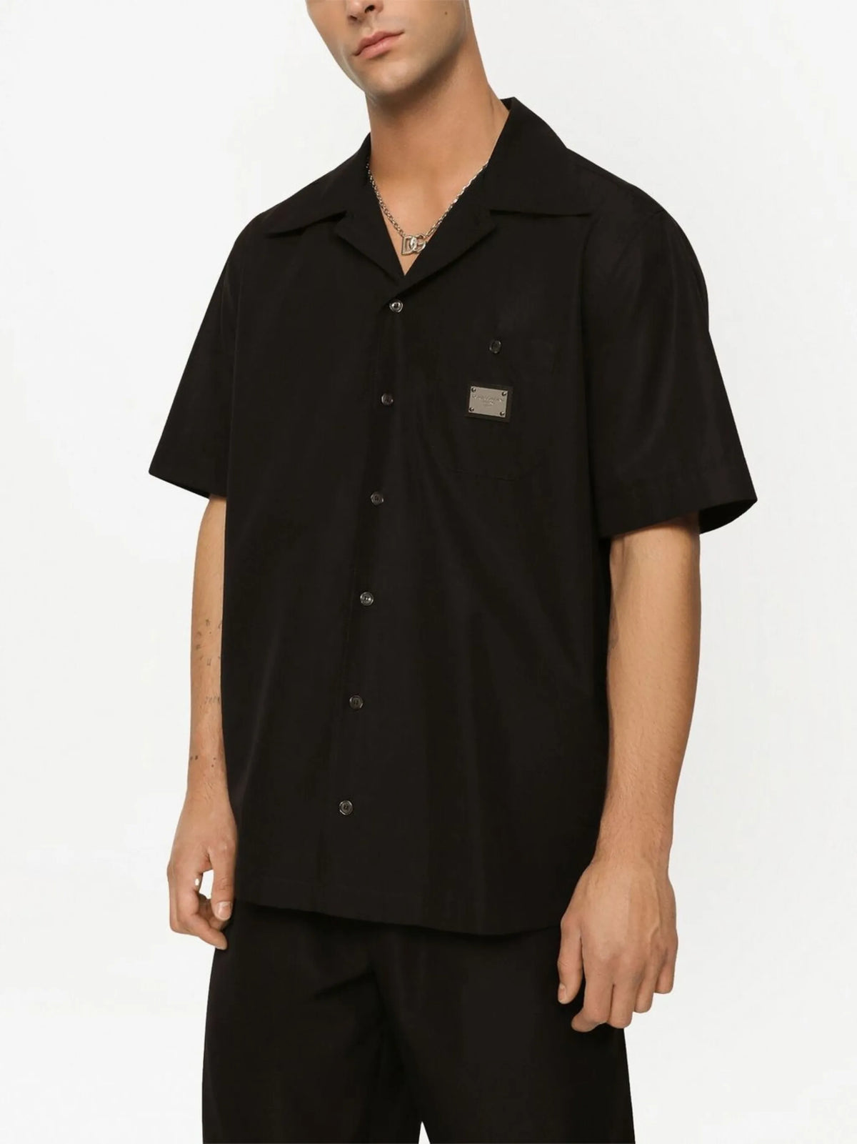 Hawaiian shirt with branded tag