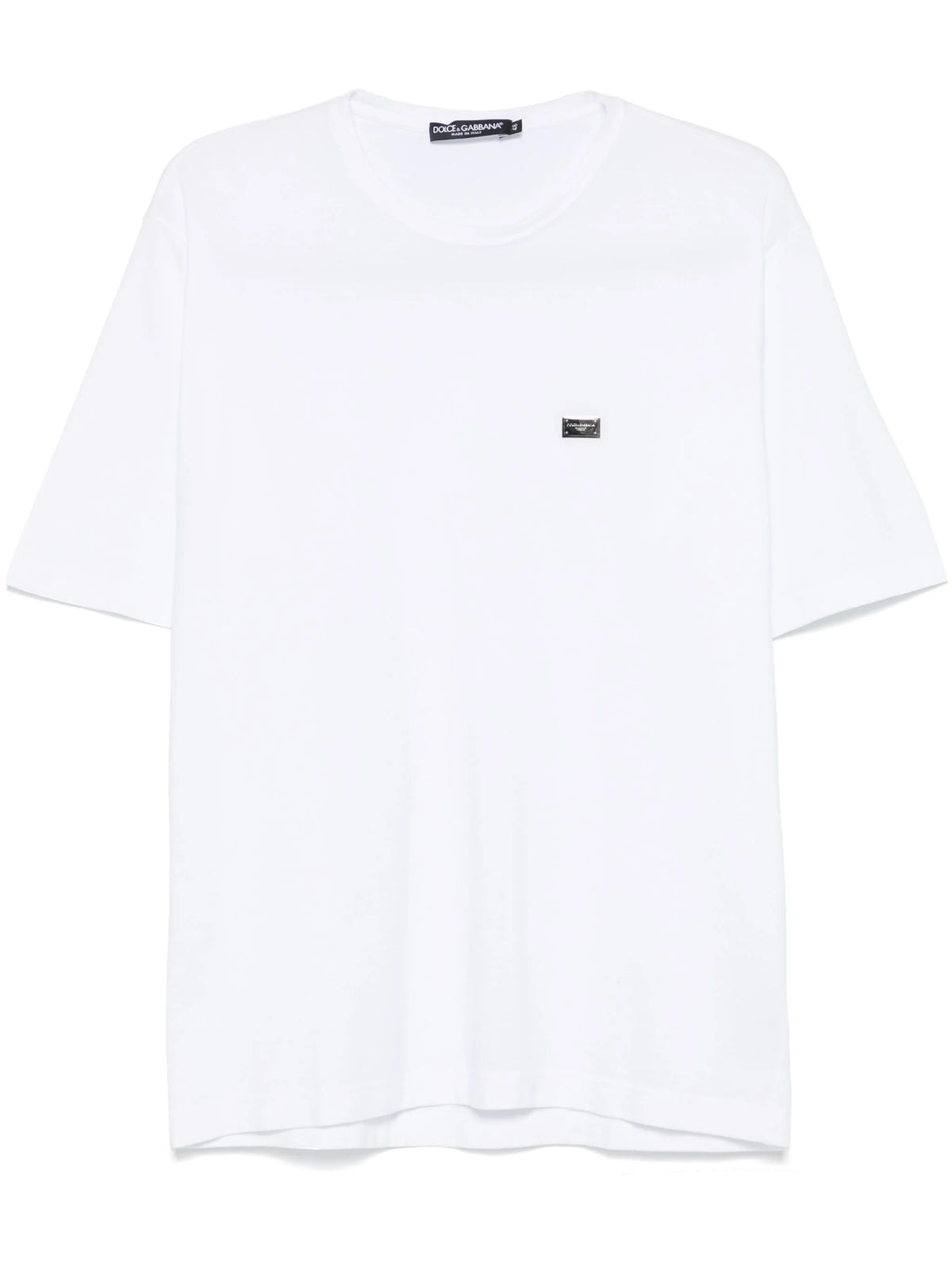 Cotton T-shirt with plaque