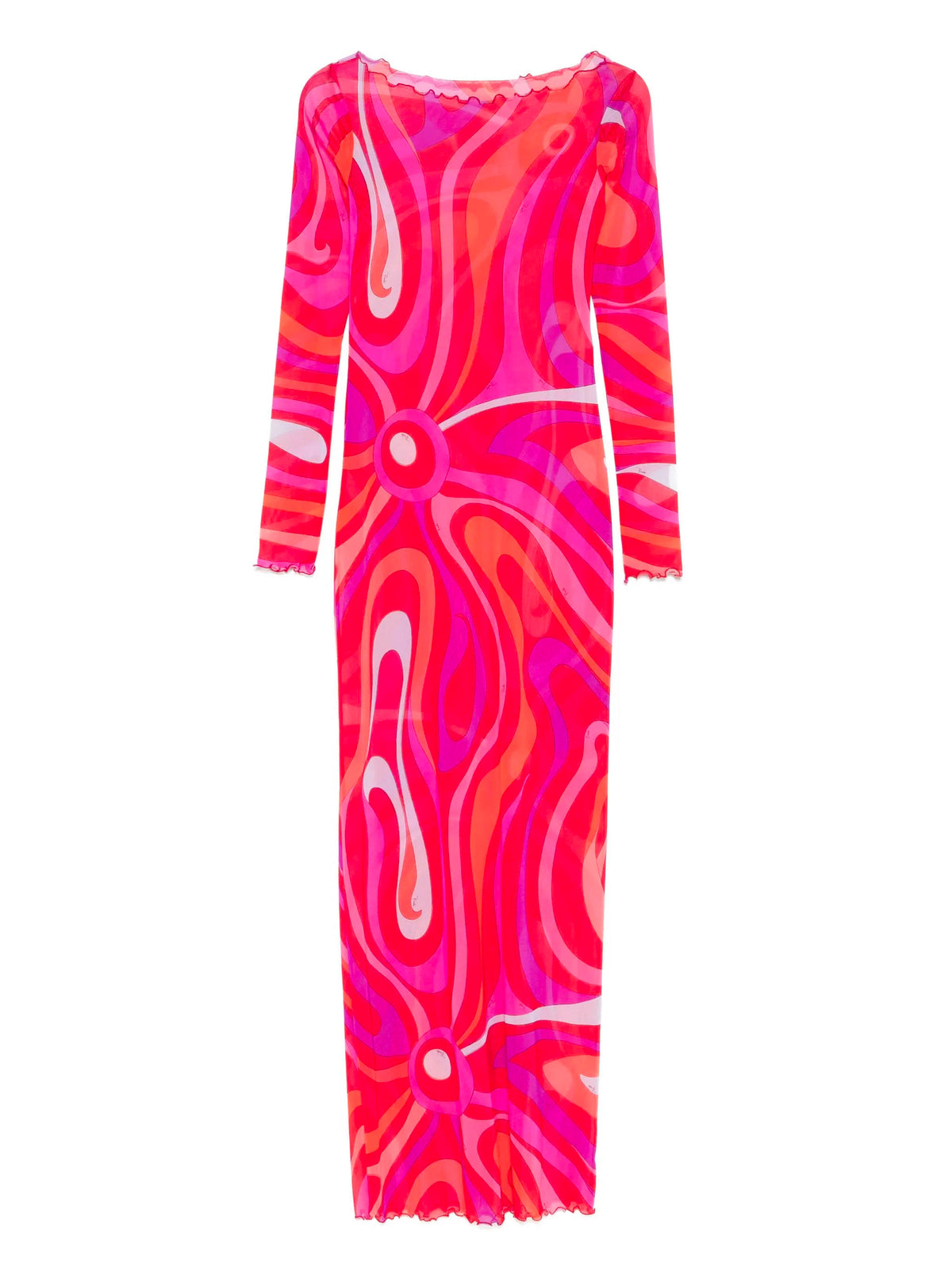 Marmo-Print Tulle Dress
