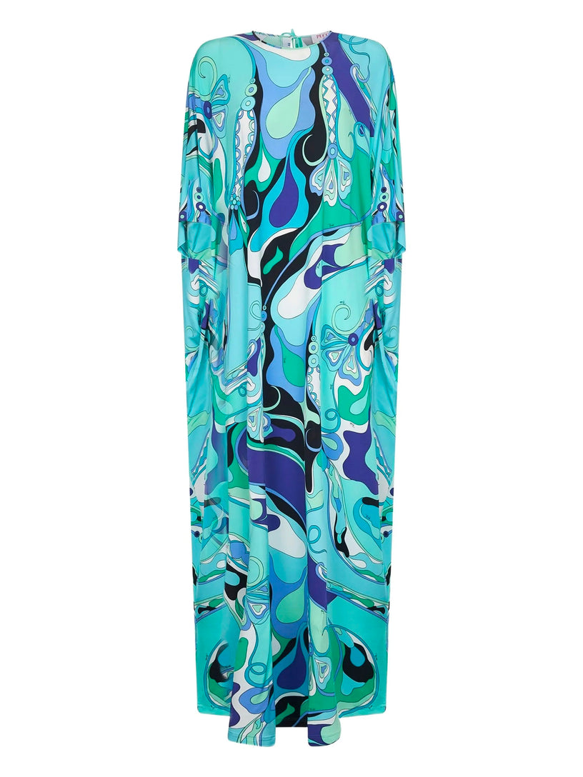 Orchidee Mykonos Print Kaftan