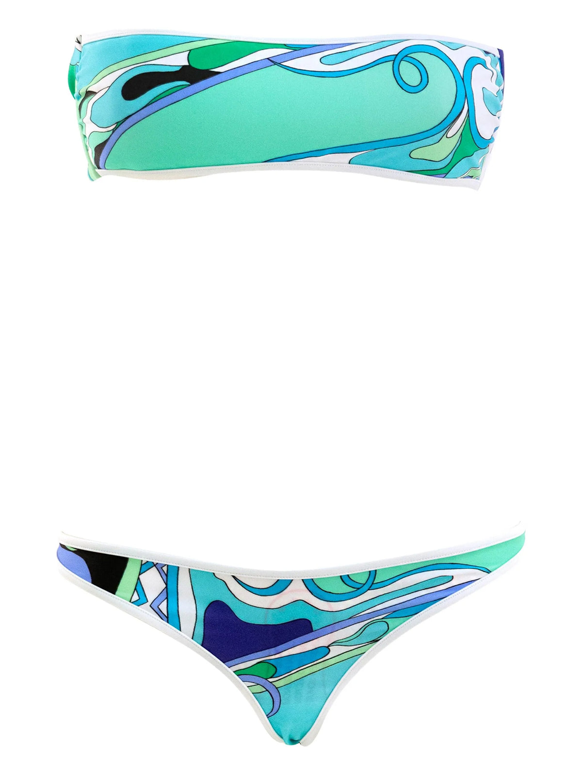 Iride-Print Bandeau Bikini Top