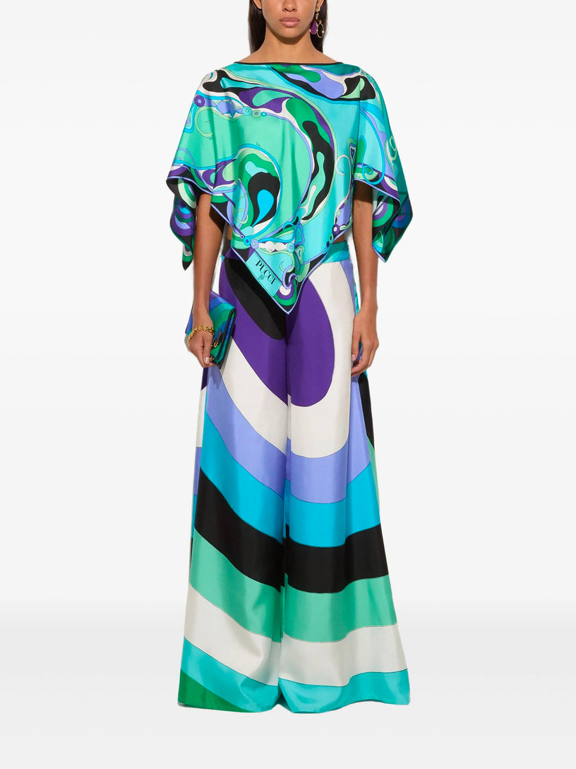 Orchidee-Print Blouse
