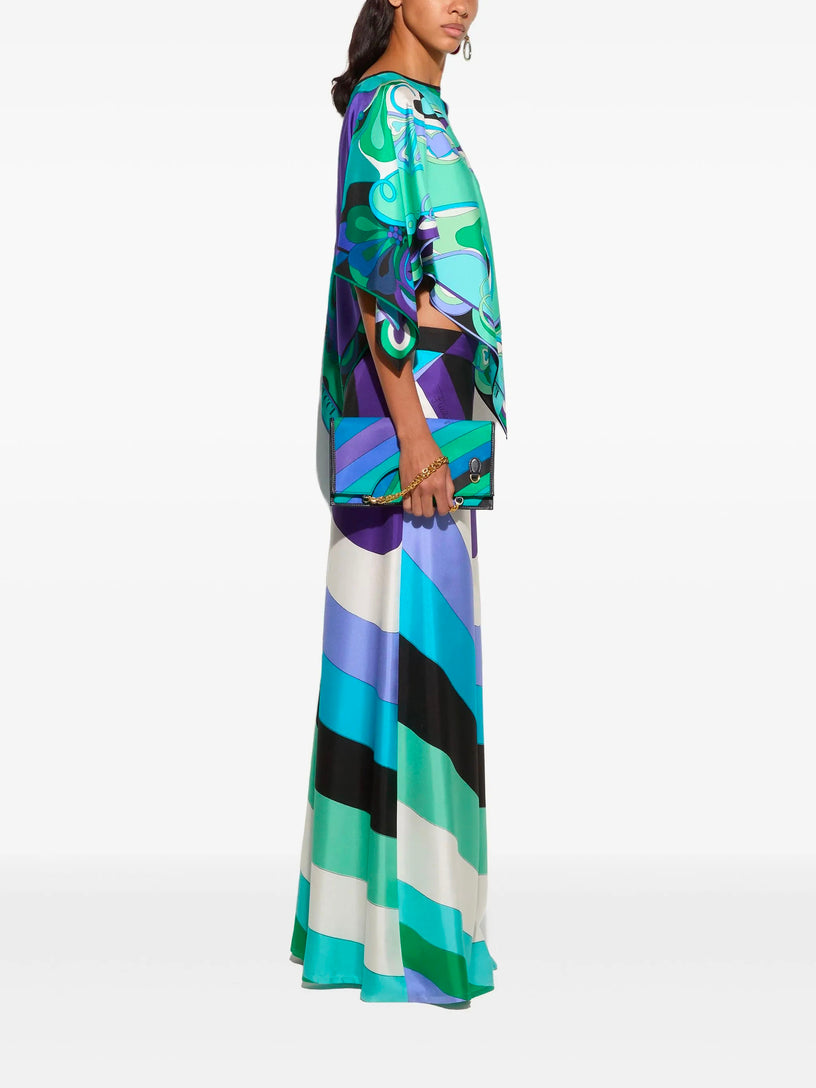 Orchidee-Print Blouse