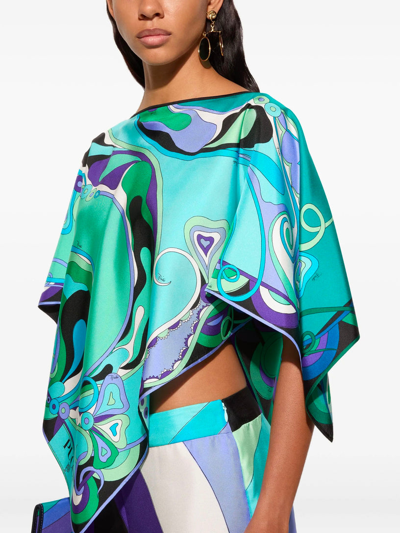 Orchidee-Print Blouse