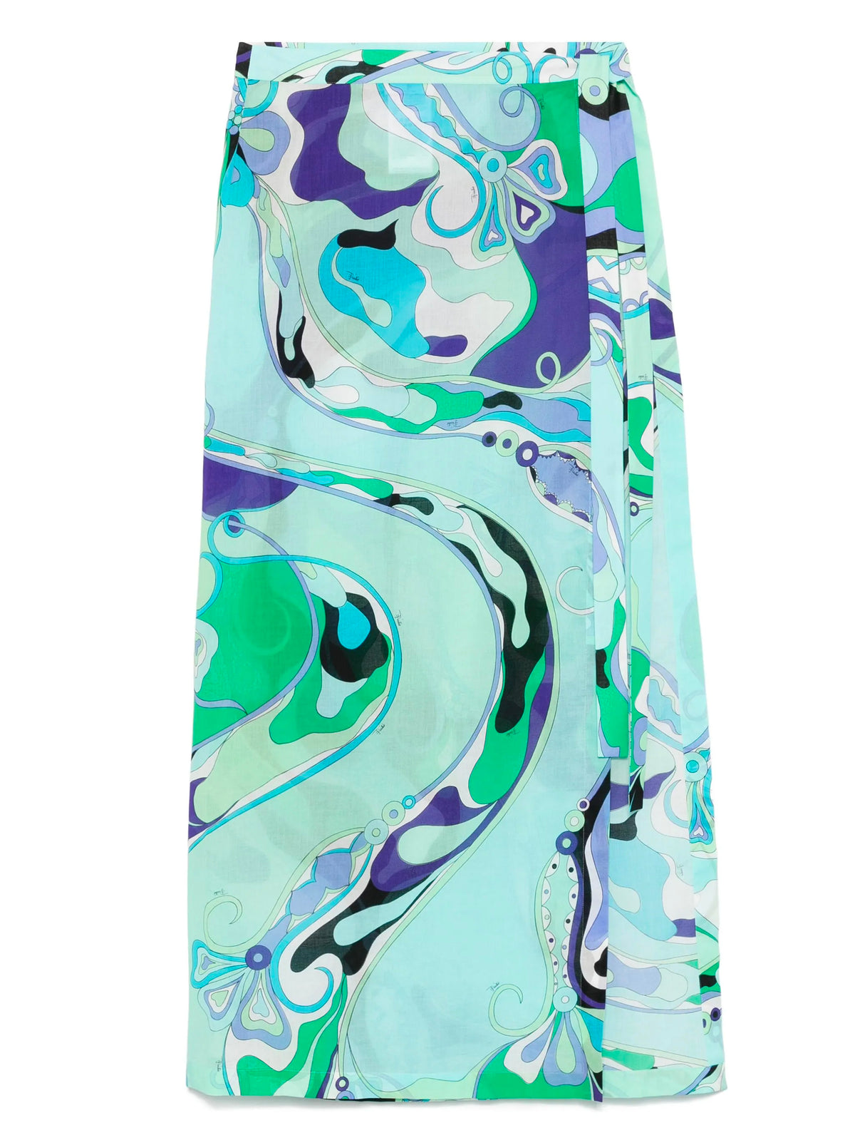 Orchidee-Print Wrap Skirt