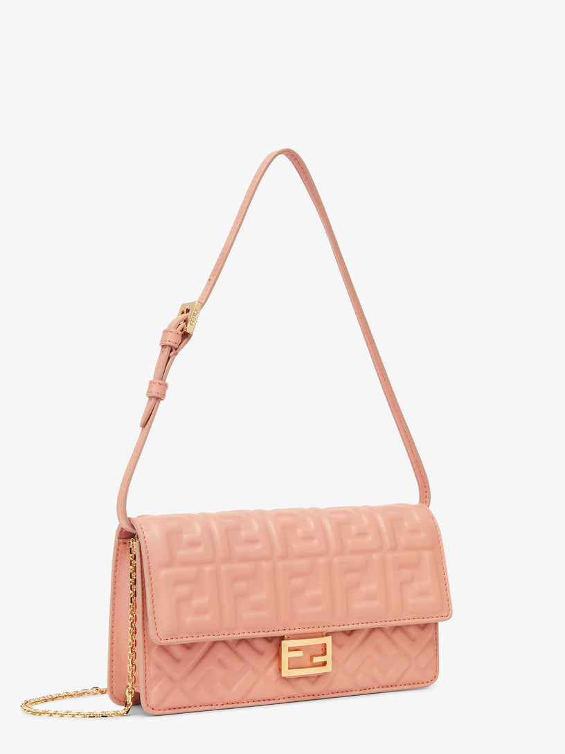 Pink Fendi Belt Purse Wallet On Chain Baguette FENDI Rosa Grifo210