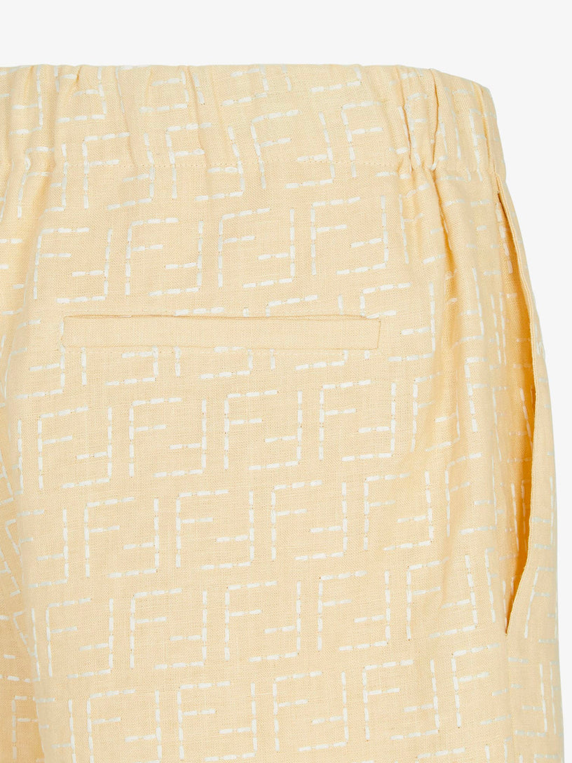 FF Jacquard Linen Shorts