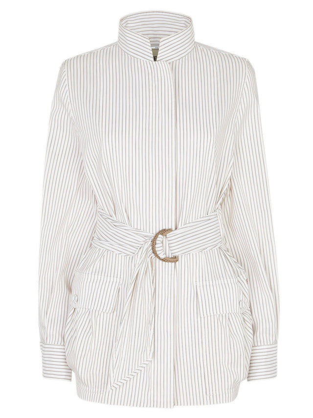 Cotton and silk blouson