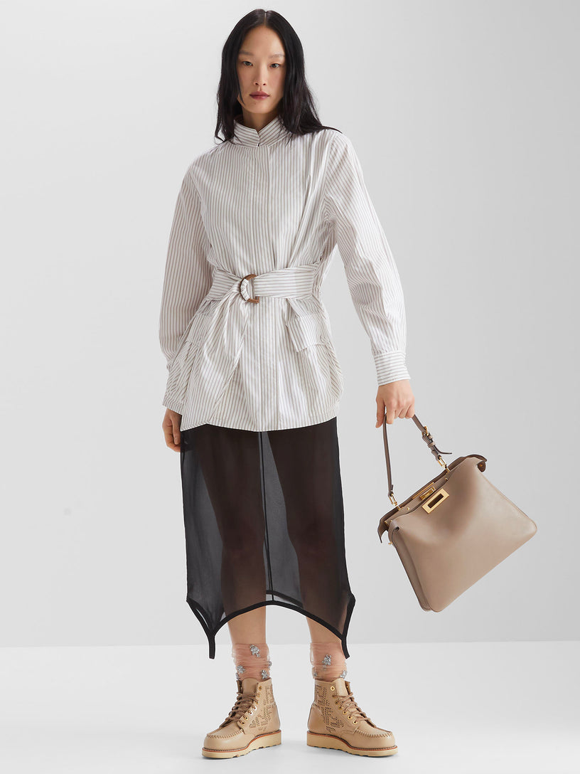 Cotton and silk blouson