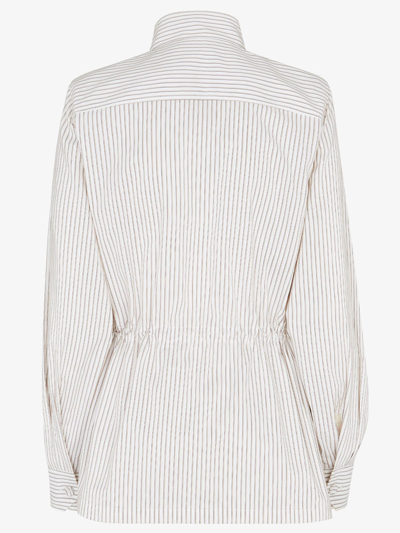 Cotton and silk blouson