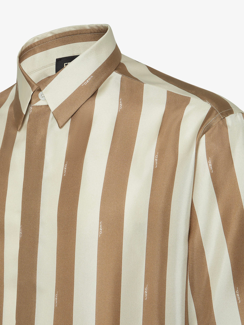 Beige Pequin silk shirt