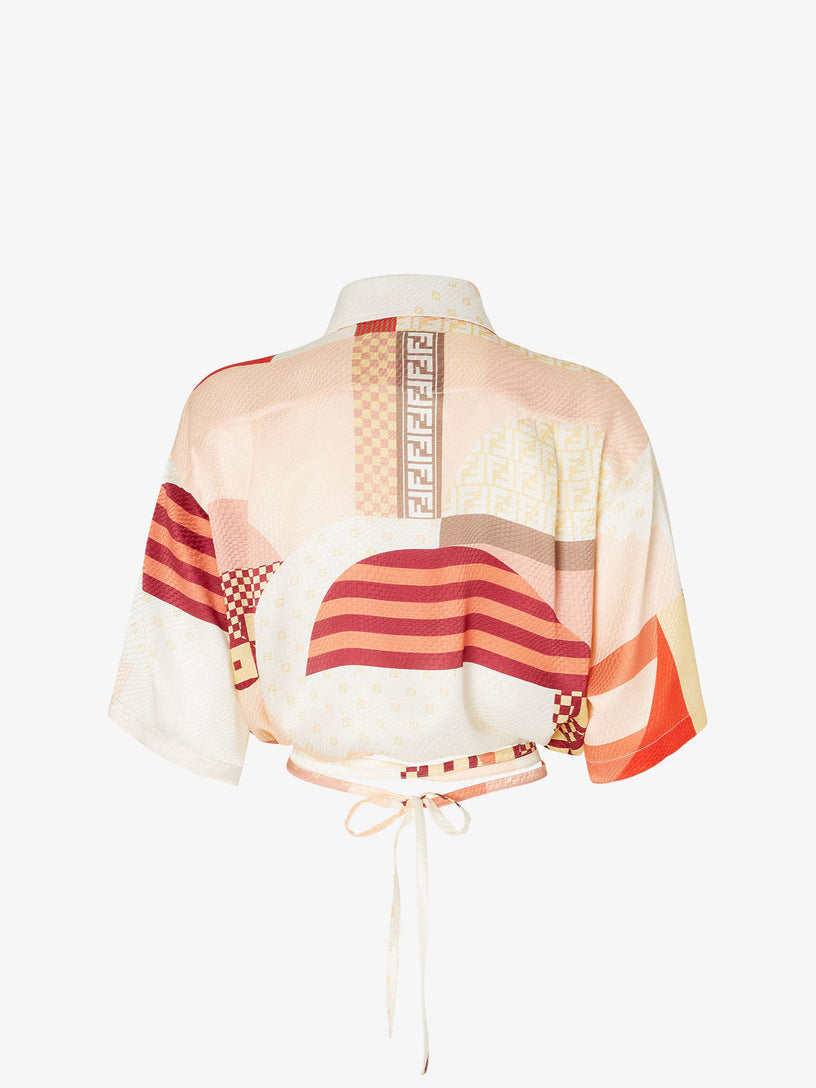 Shirt with patchwork print