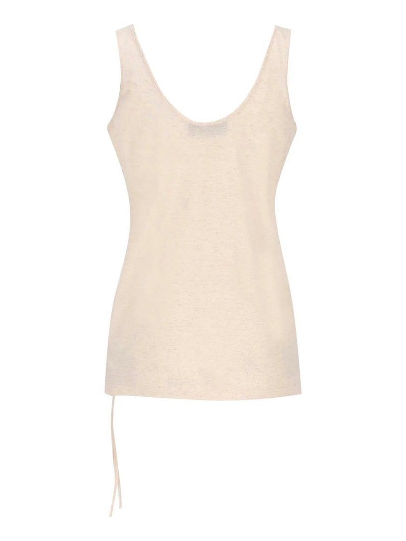 Cotton and linen tank top