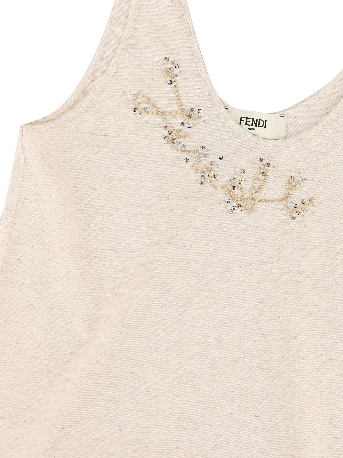Cotton and linen tank top