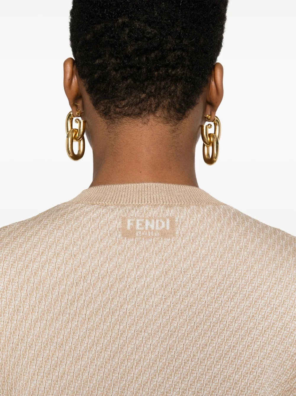 Micro FF Cardigan FENDI Beige | Grifo210