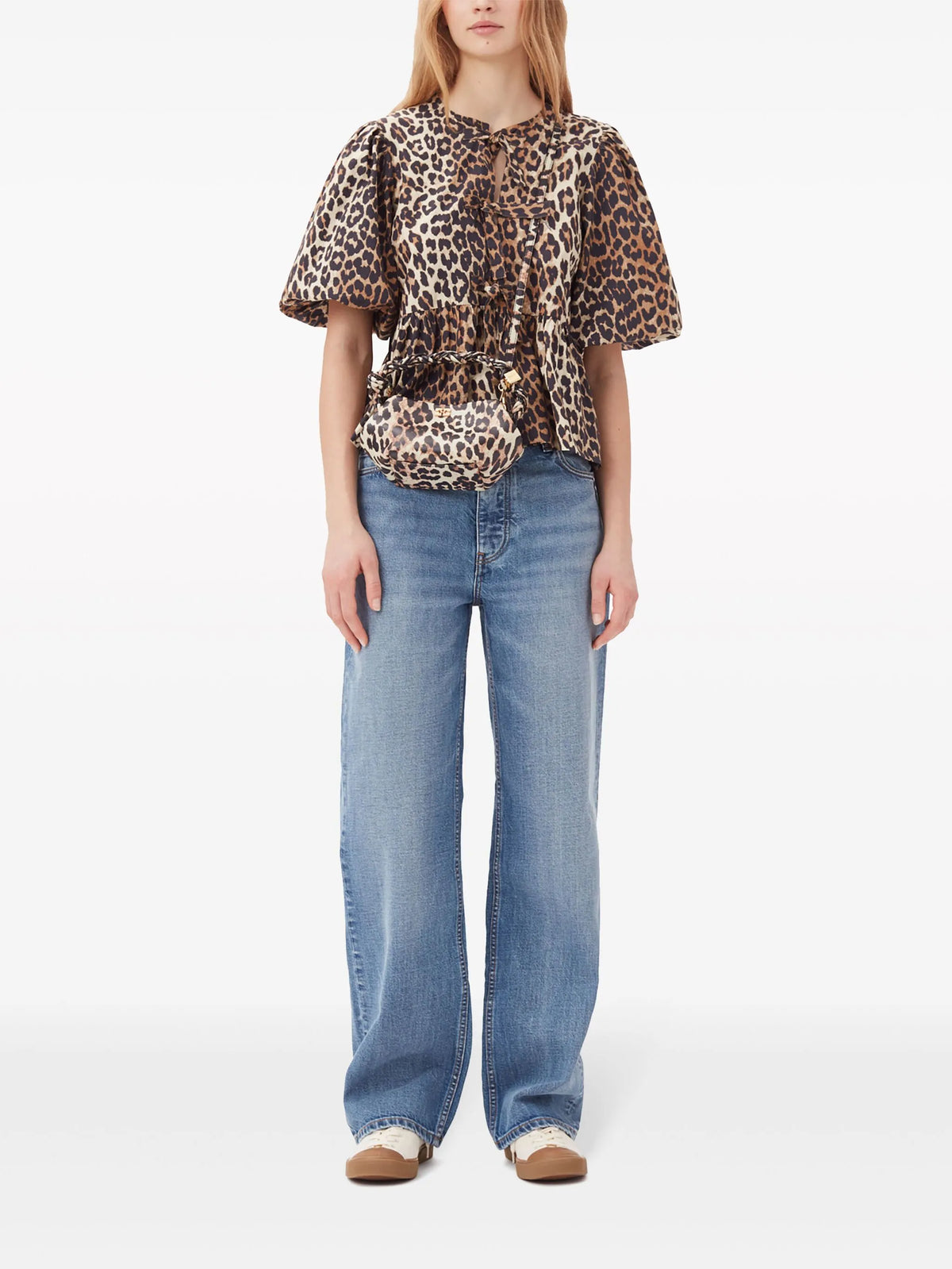 Mini GANNI Bou leopard bag