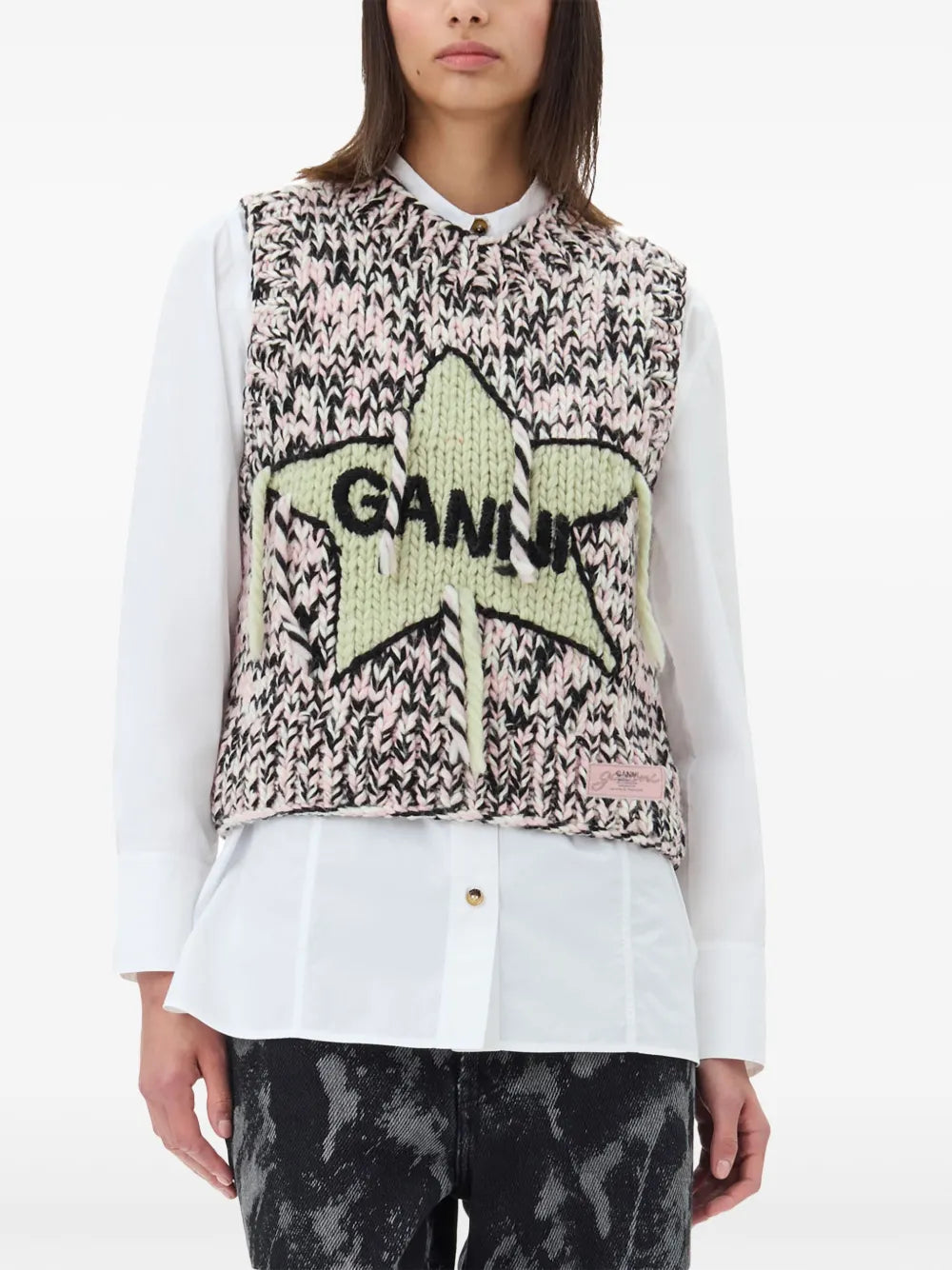 Graphic Handknit Vest