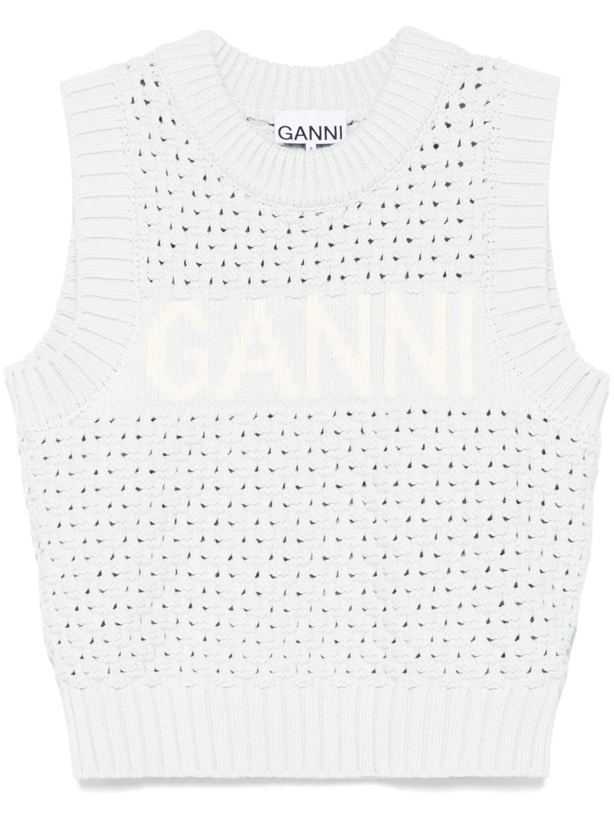 Knitted vest with logo