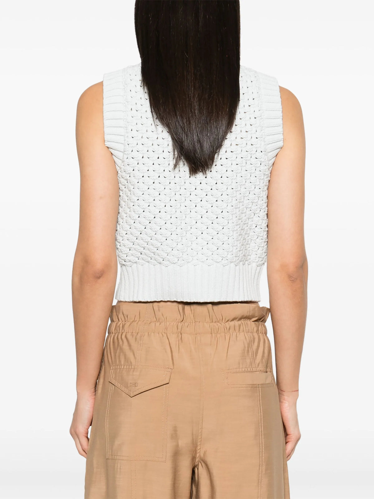 Knitted vest with logo
