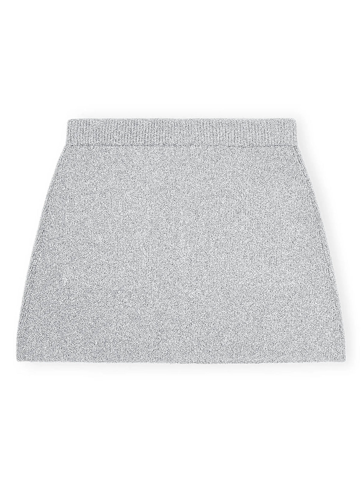 Zip-up knit skirt