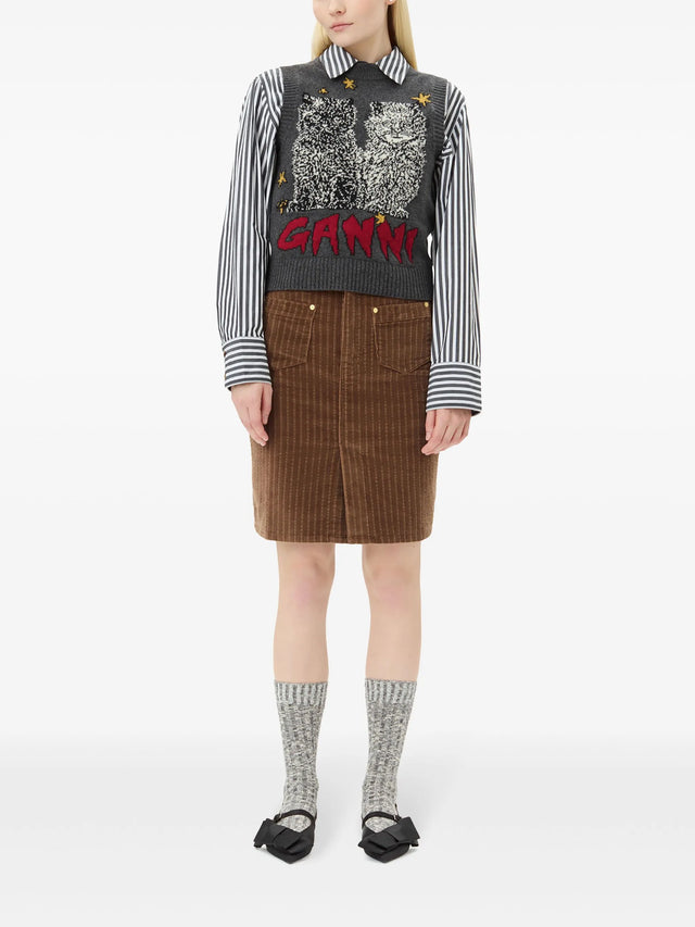 Vest with graphic cats