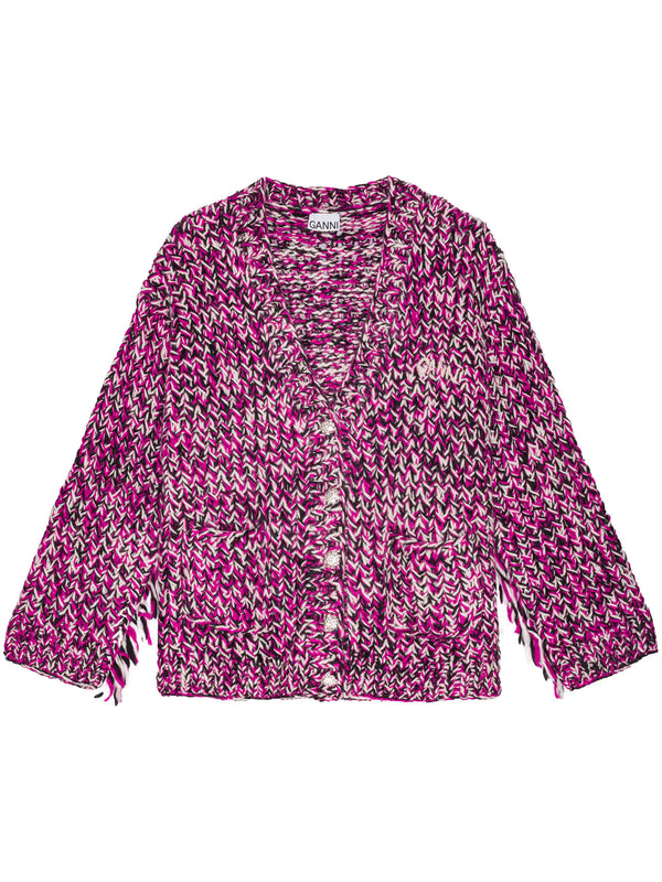 Hand knitted wool cardigan