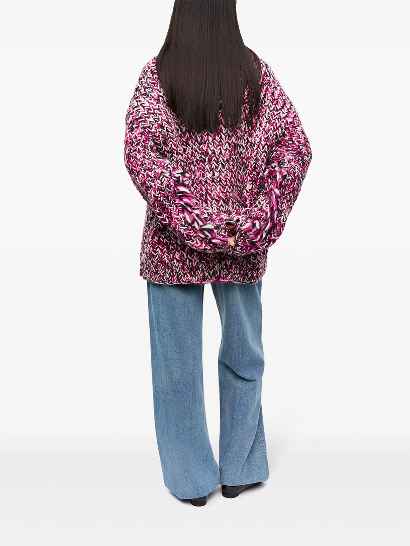 Hand knitted wool cardigan