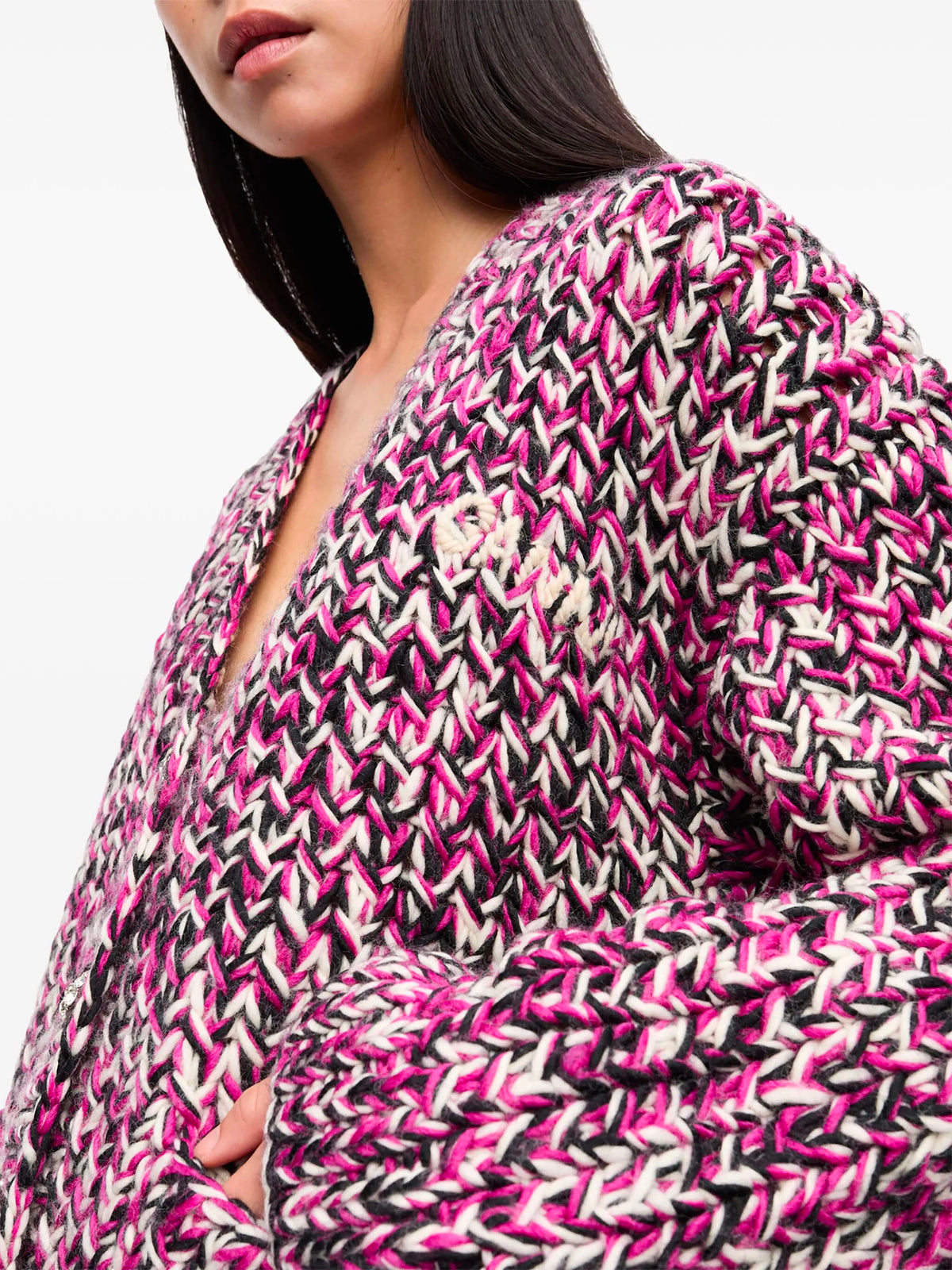 Hand knitted wool cardigan