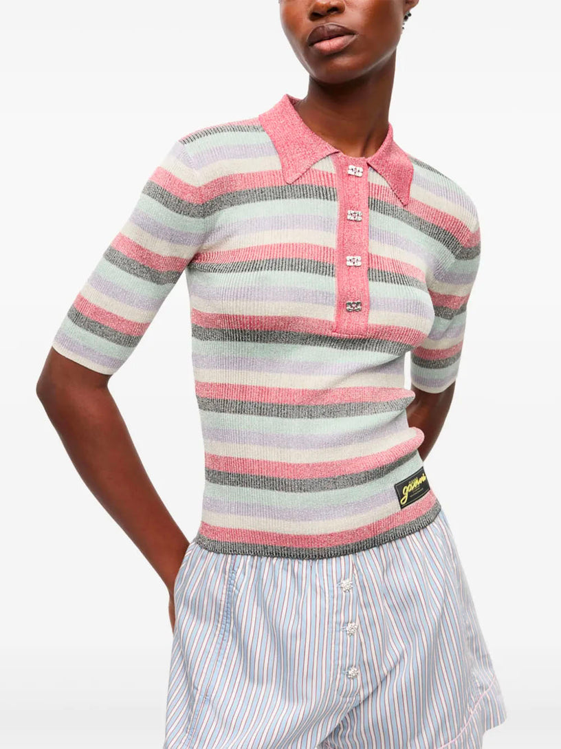 Striped polo shirt