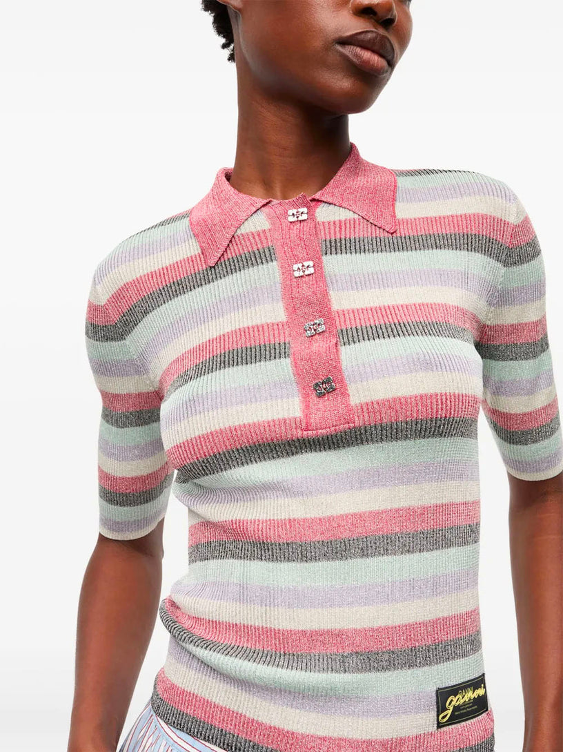 Striped polo shirt