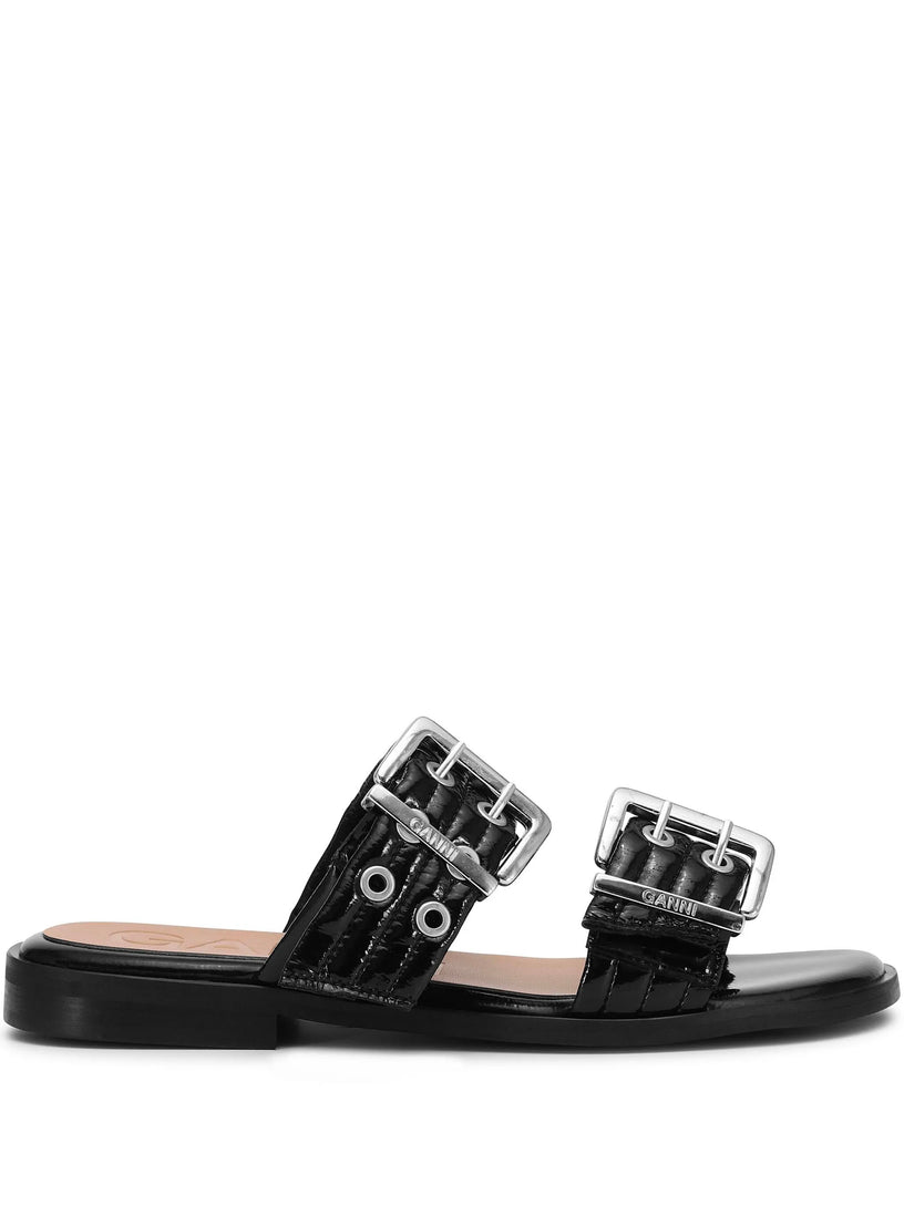 Two-strap buckle sandals