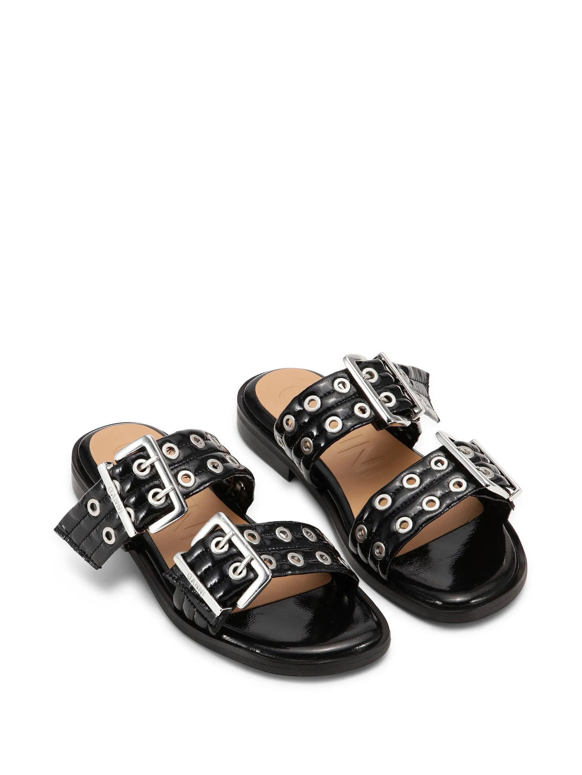 Two-strap buckle sandals