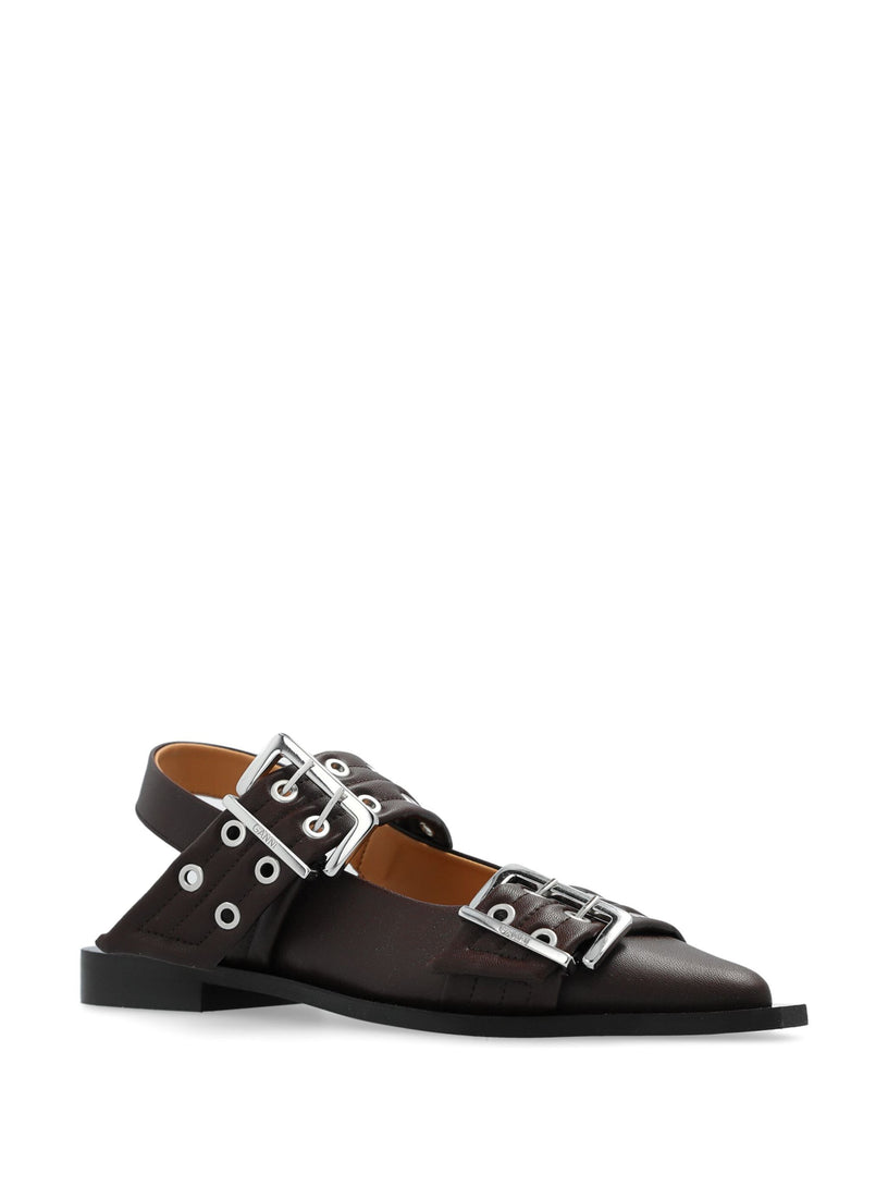 Feminine Buckle Ballerinas