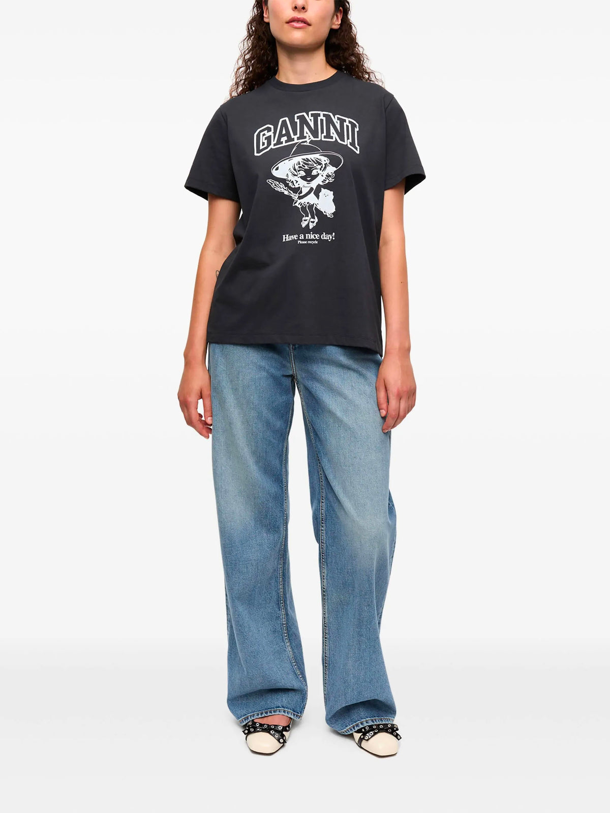 T-shirt with logo and print