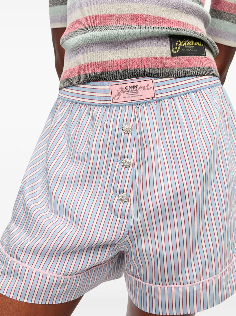 Striped Stretch Shorts