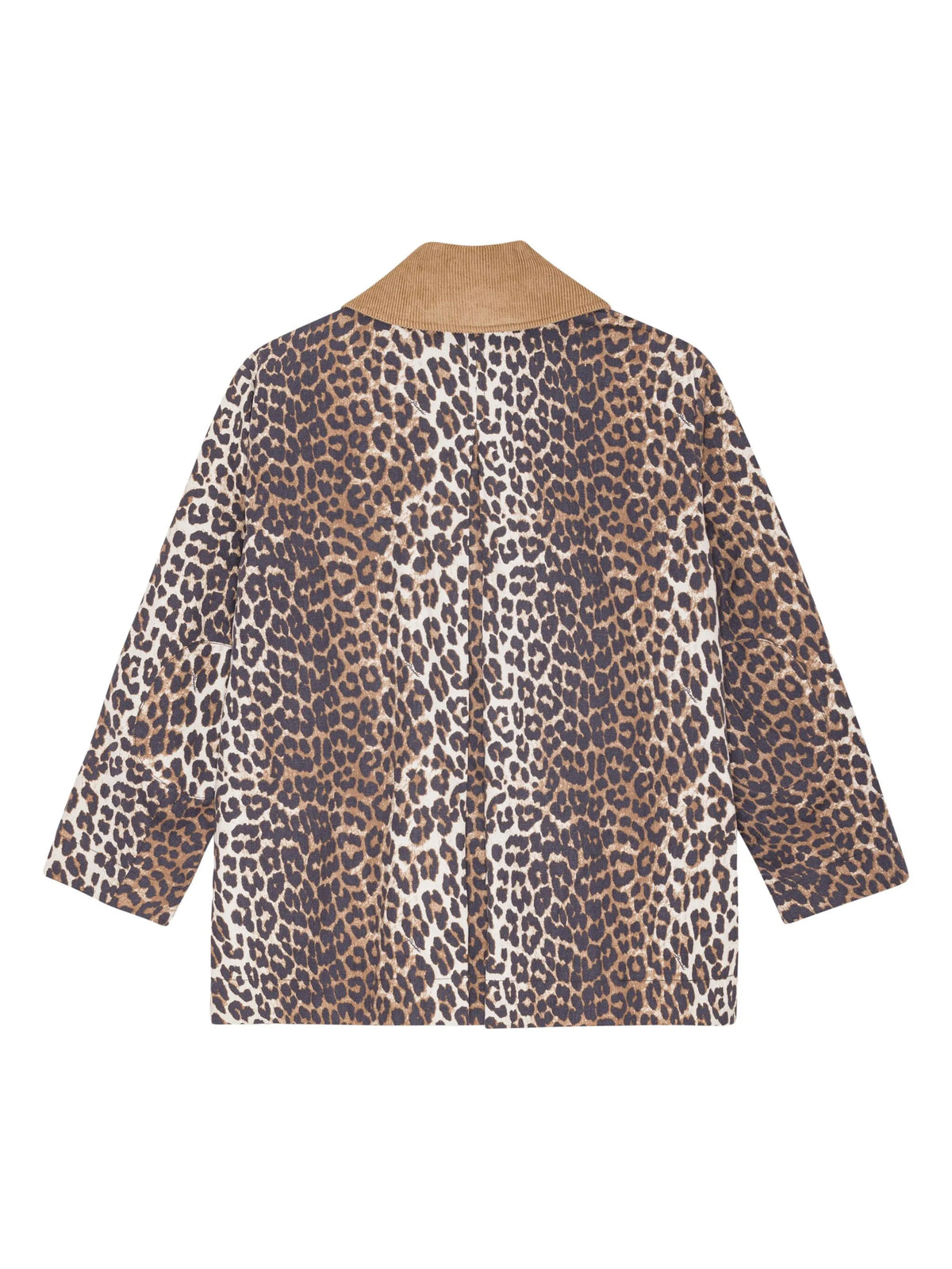 Leopard Print Canvas Midi Jacket