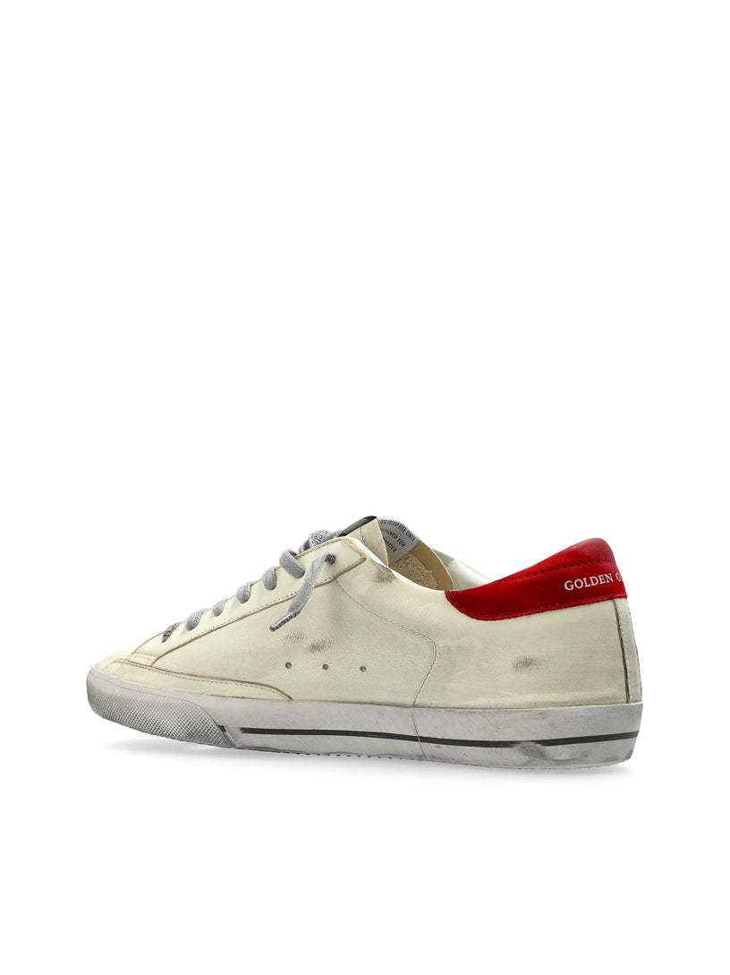 Super-Star in leather with leather star and suede heel tab