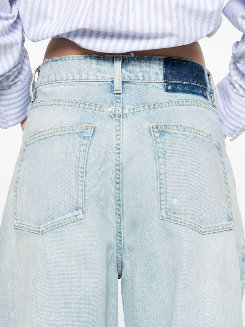 Pants in lived-in effect denim