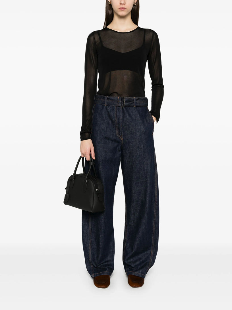 Black crew neck t-shirt