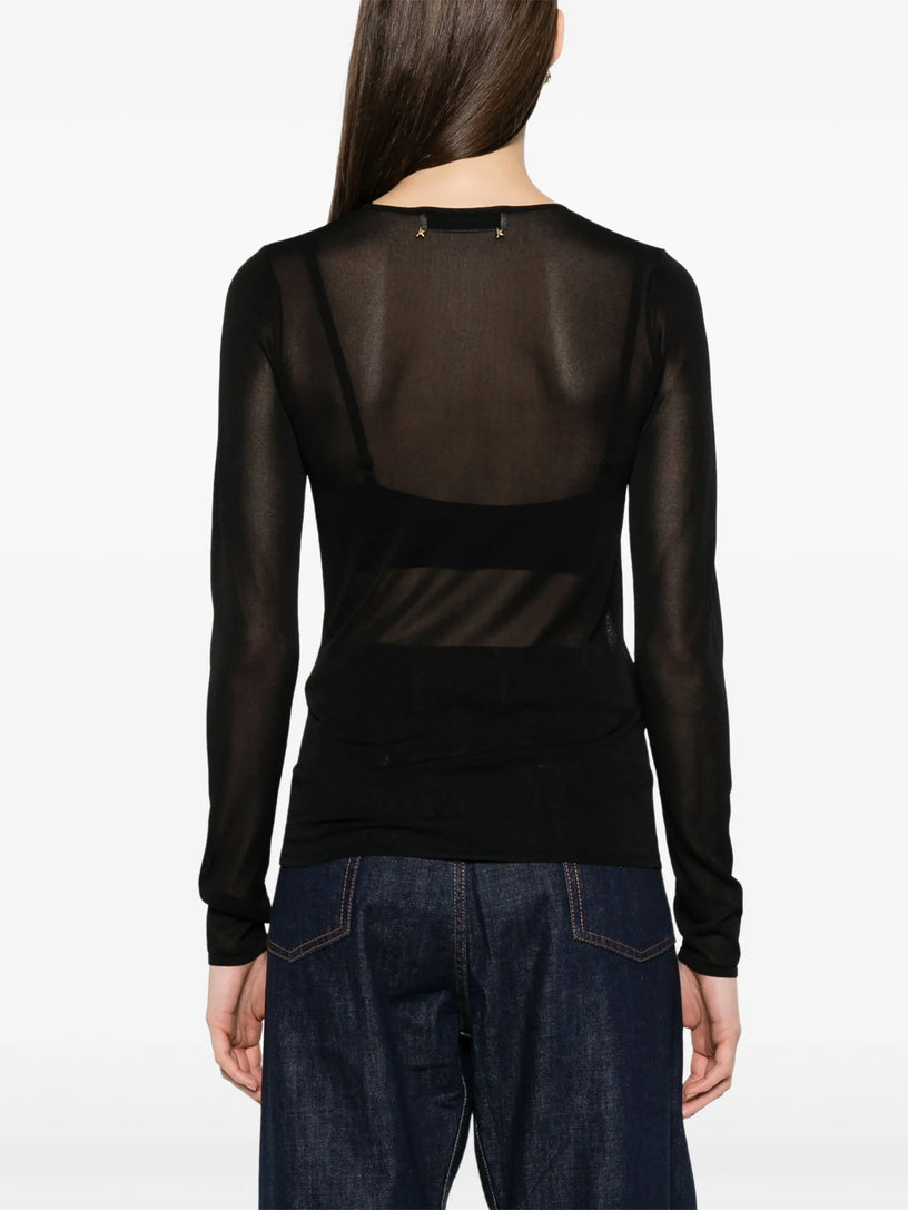 Black crew neck t-shirt