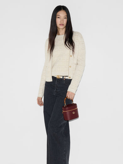 Mini bamboo shoulder bag